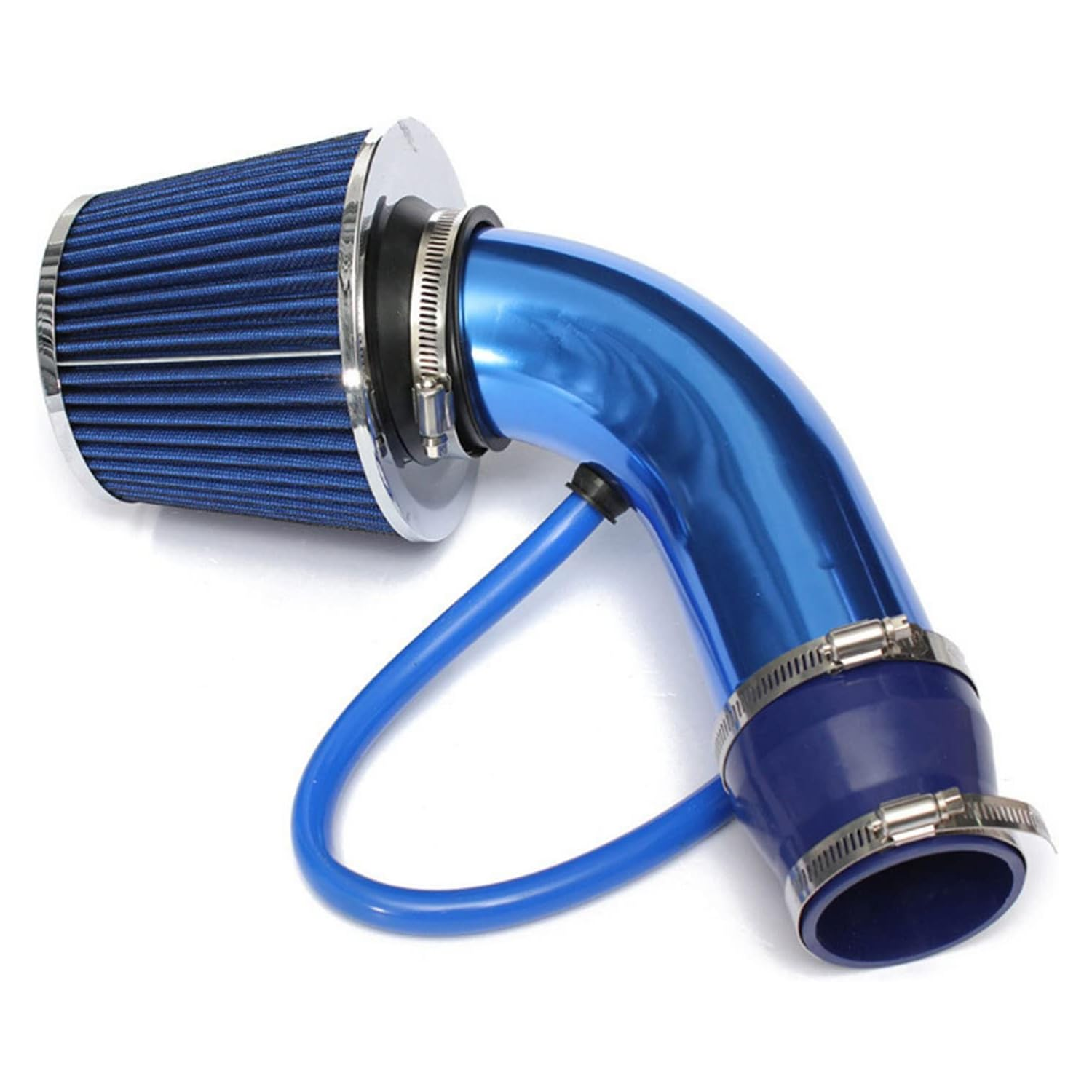 FILTRO DE AIRE CÓNICO CON CAÑO ADMISIÓN DIRECTA - NEGRO / AZUL