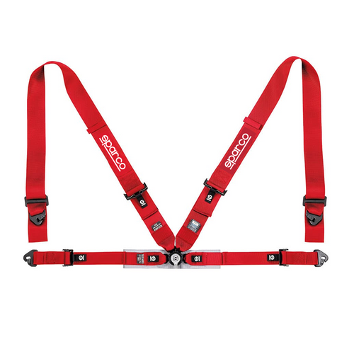 CINTURÓN DE SEGURIDAD 4 PUNTAS SPARCO DEPORTIVO - NEGRO / ROJO / AZUL