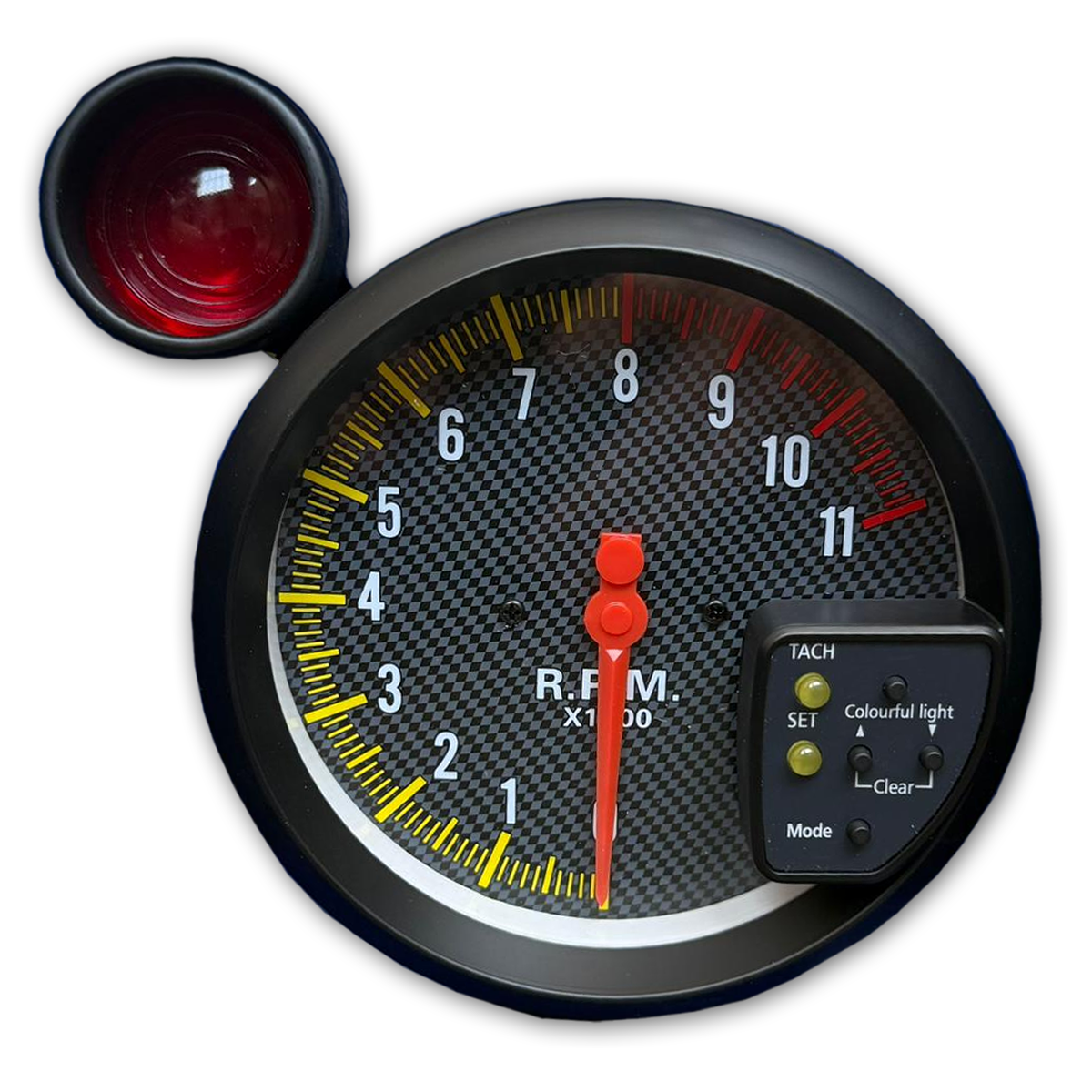 TACOMETRO RACING CON SHIFT LIGHT 11.000 RPM 12V 5¨