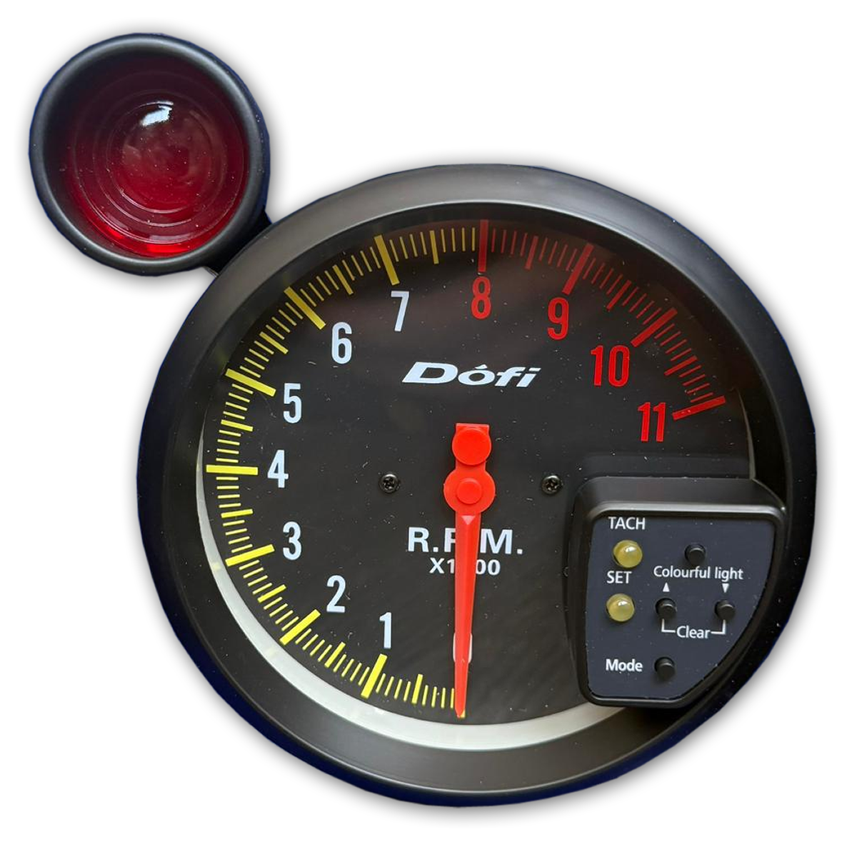 TACOMETRO RACING CON SHIFT LIGHT 11.000 RPM 12V 5¨