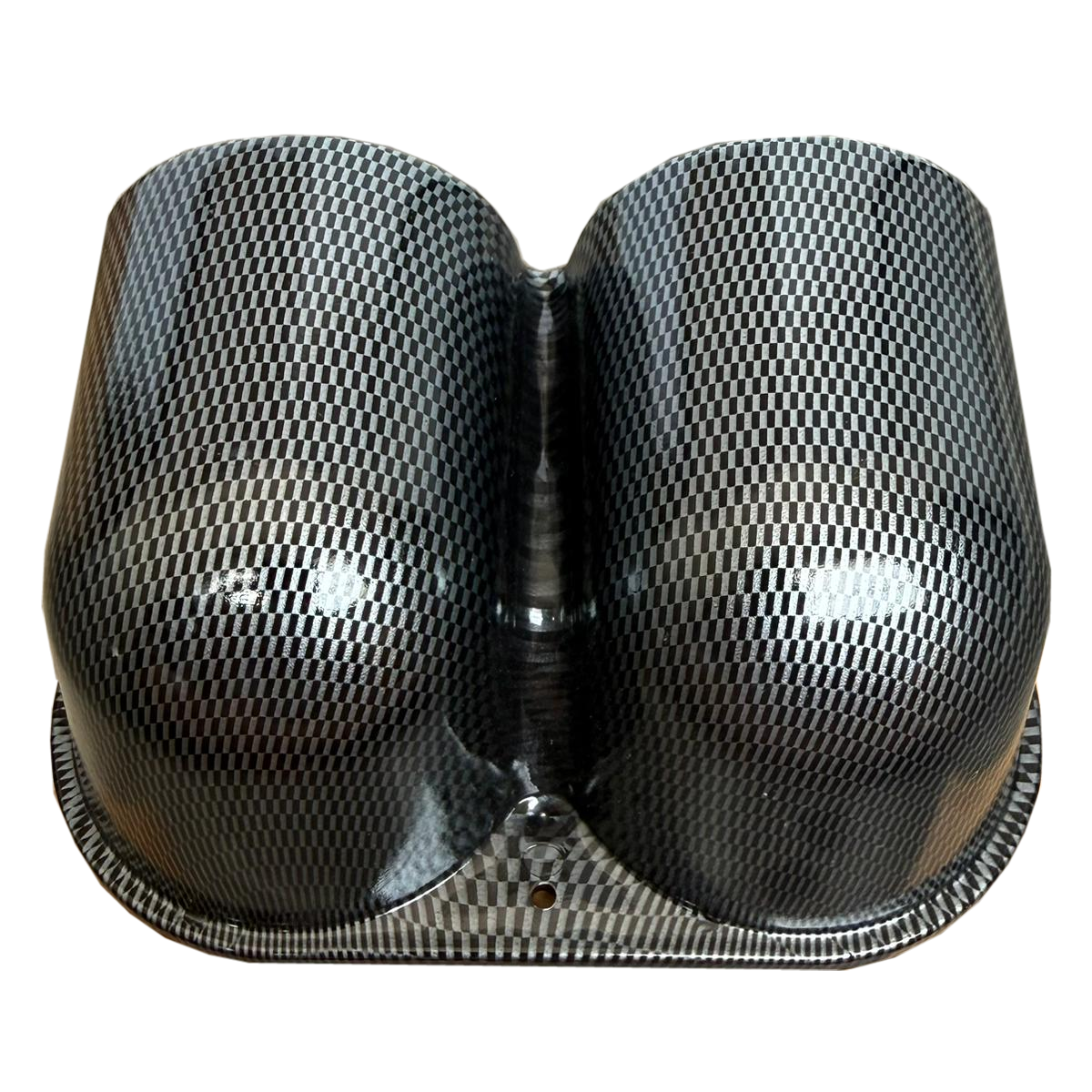 SOPORTE DE MEDIDOR DE TEMPERATURA/PRESIÓN 60MM DOBLE - SIMIL FIBRA DE CARBONO