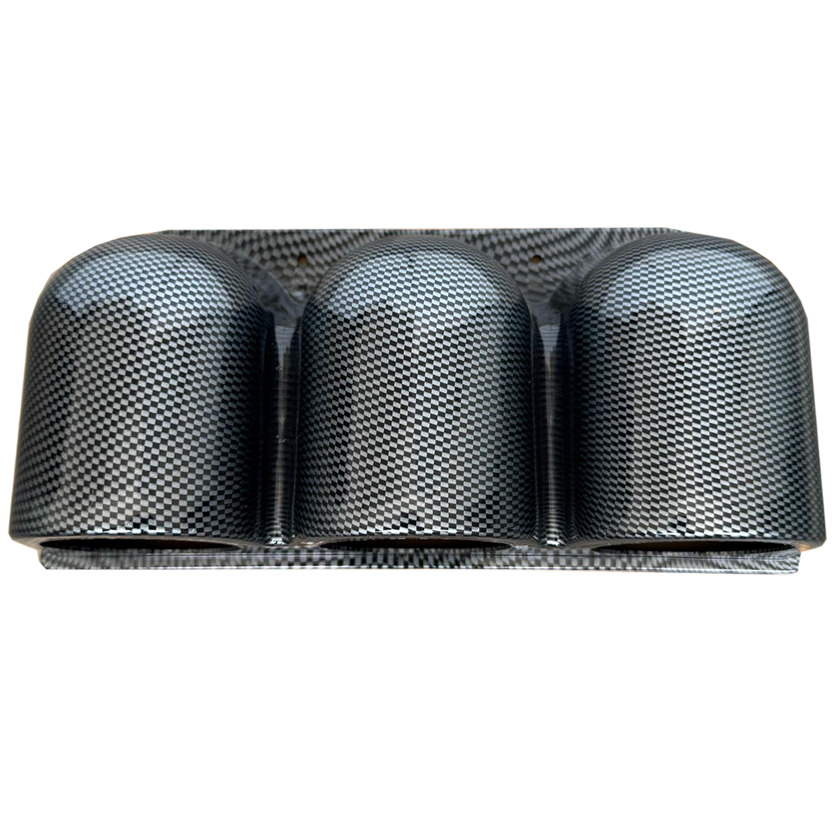 SOPORTE DE MEDIDOR DE TEMPERATURA/PRESIÓN 60MM TRIPLE - SIMIL FIBRA DE CARBONO