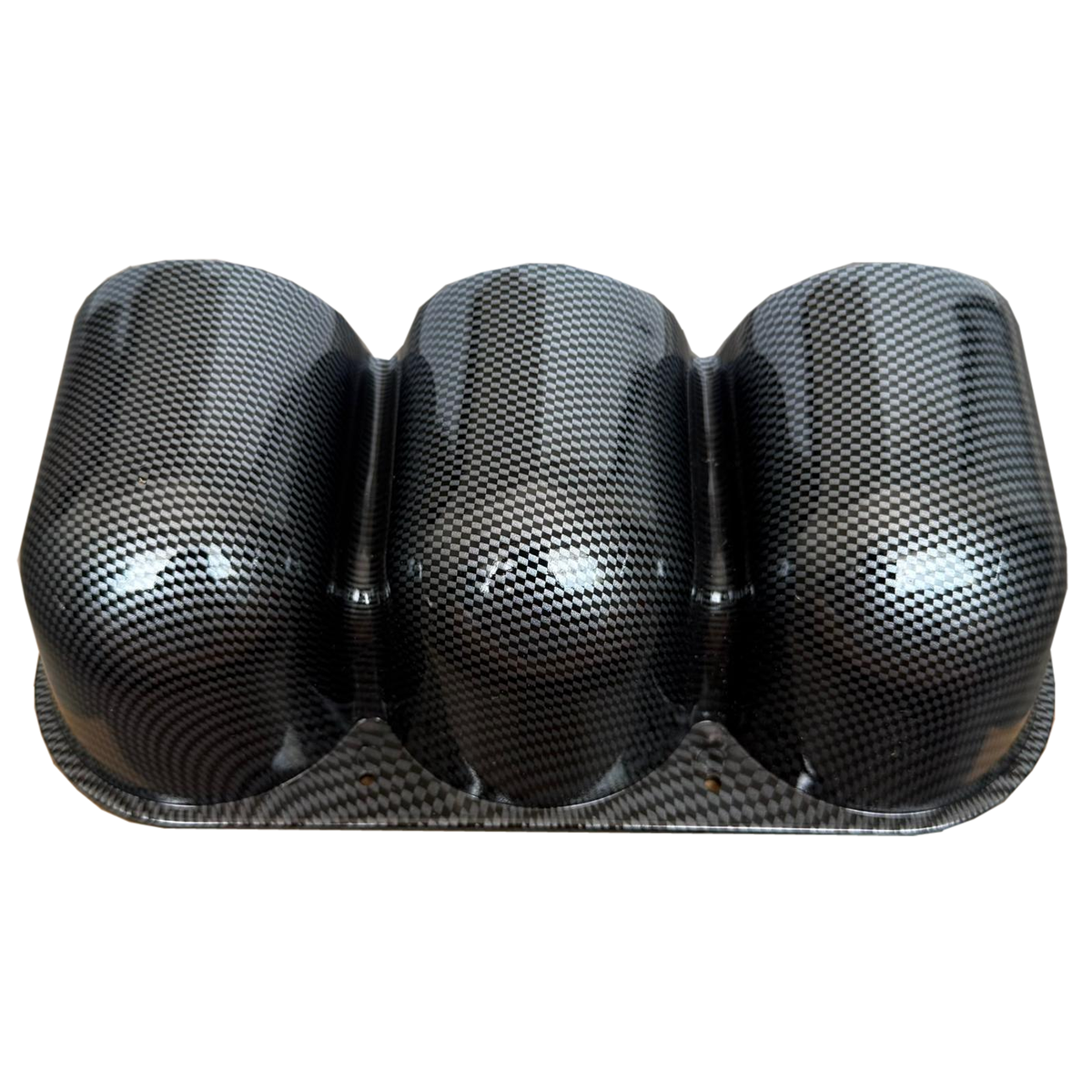 SOPORTE DE MEDIDOR DE TEMPERATURA/PRESIÓN 60MM TRIPLE - SIMIL FIBRA DE CARBONO