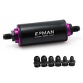 FILTRO DE COMBUSTIBLE EPMAN DE ALTO FLUJO - 100 MICRAS COMPETICIÓN. AN6 AN8 AN10