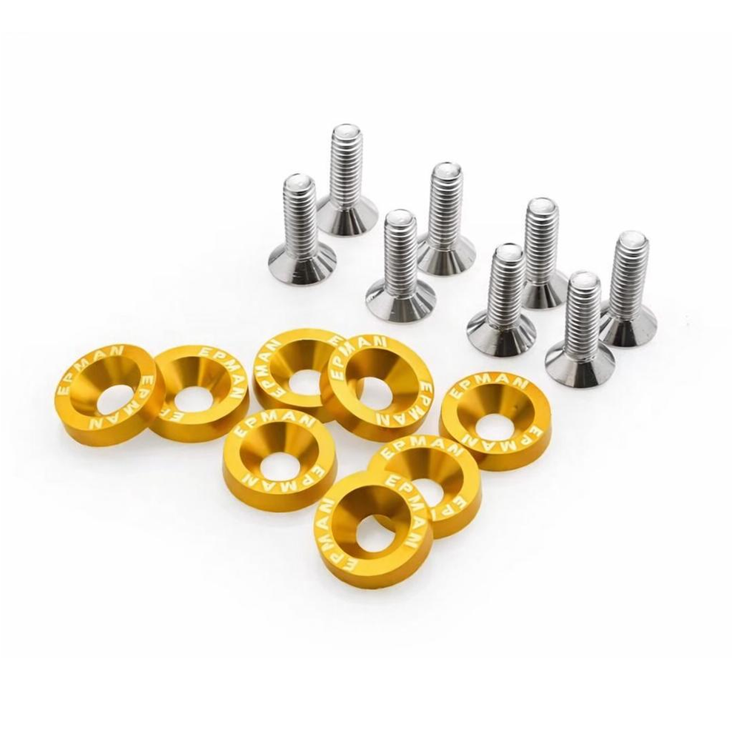 KIT TORNILLOS Y ARANDELAS RACING M6 X 8 UNIDADES DORADO