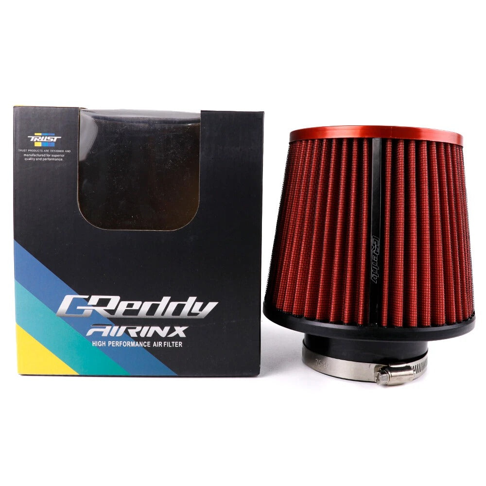 FILTRO DE AIRE BICÓNICO ALTA PERFORMANCE 76MM GREDDY - NEGRO / AZUL / ROJO
