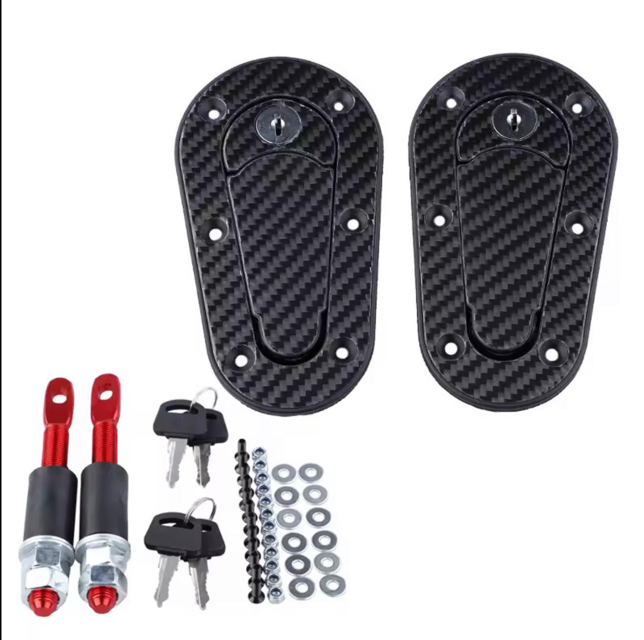 TRABACAPOT DEPORTIVO CON Y SIN TRANCA - NEGRO / SIMIL FIBRA DE CARBONO