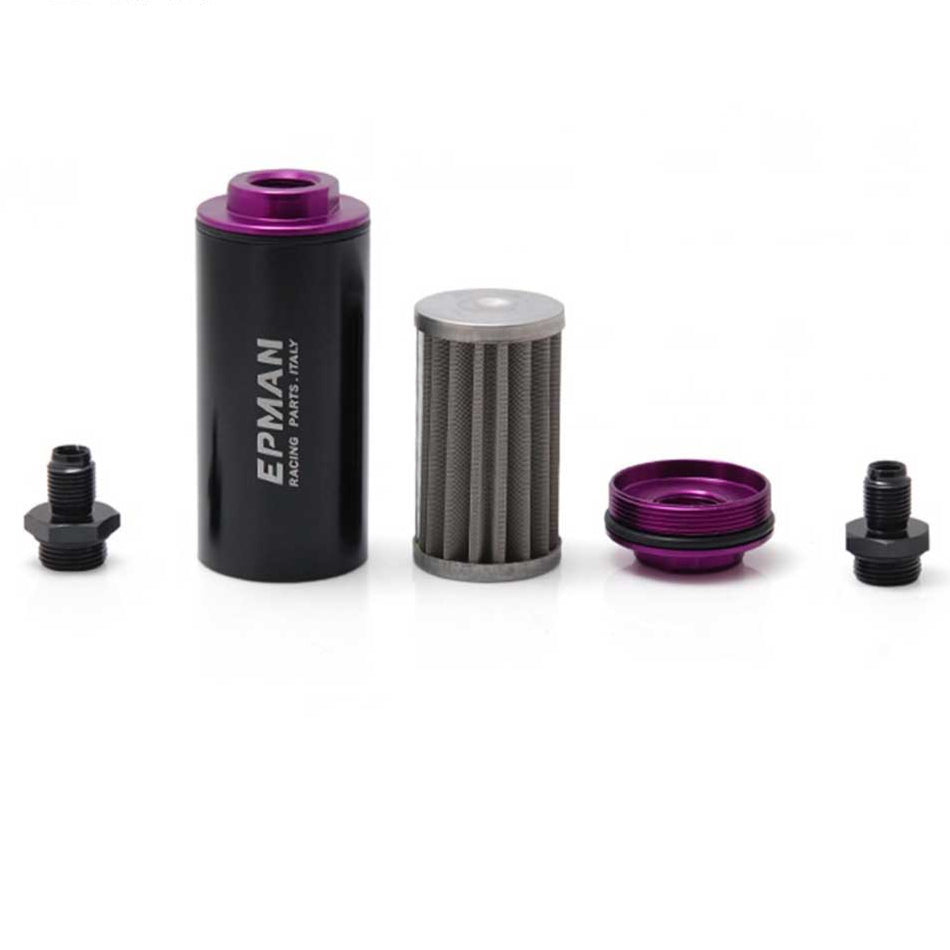FILTRO DE COMBUSTIBLE EPMAN DE ALTO FLUJO - 100 MICRAS COMPETICIÓN. AN6 AN8 AN10