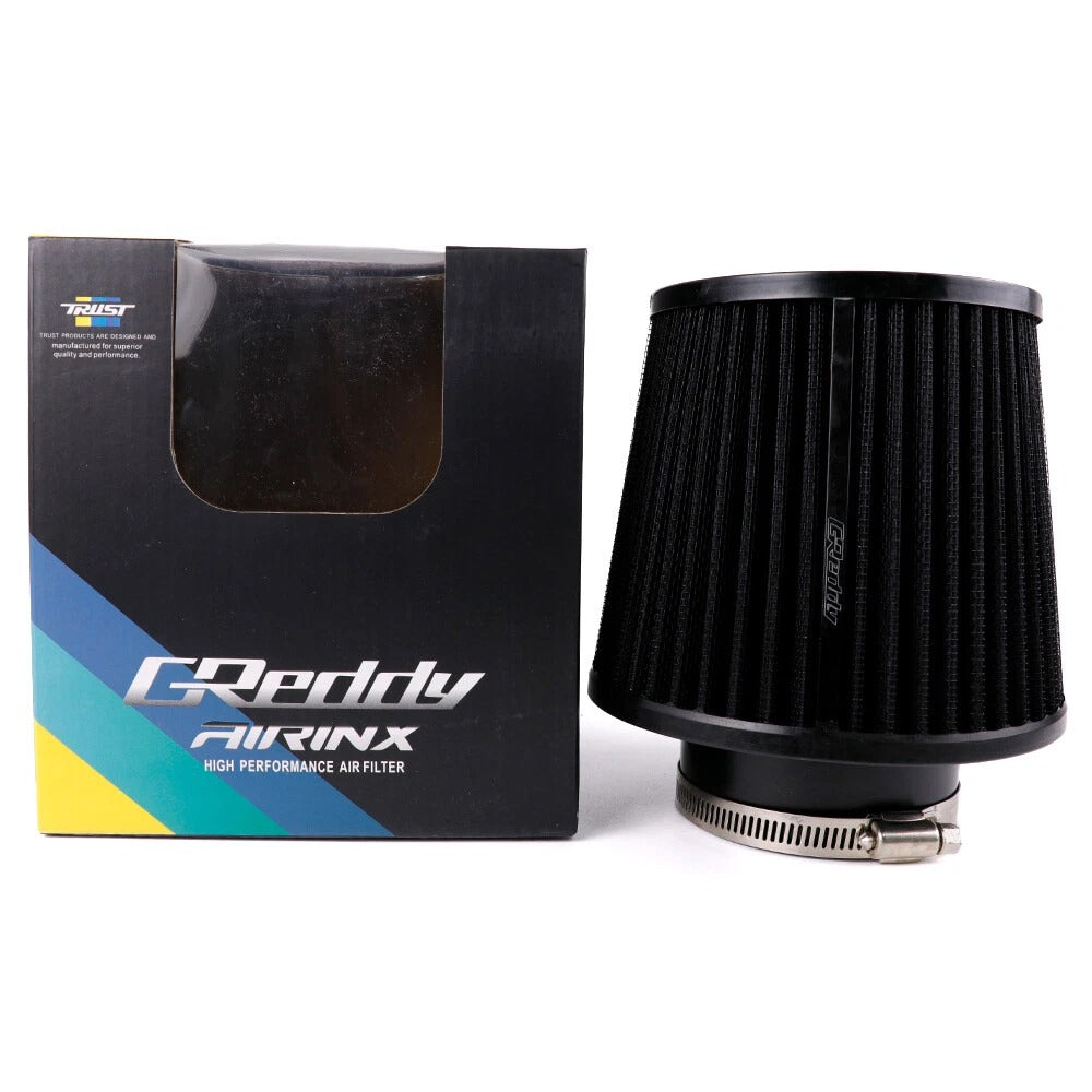 FILTRO DE AIRE BICÓNICO ALTA PERFORMANCE 76MM GREDDY - NEGRO / AZUL / ROJO