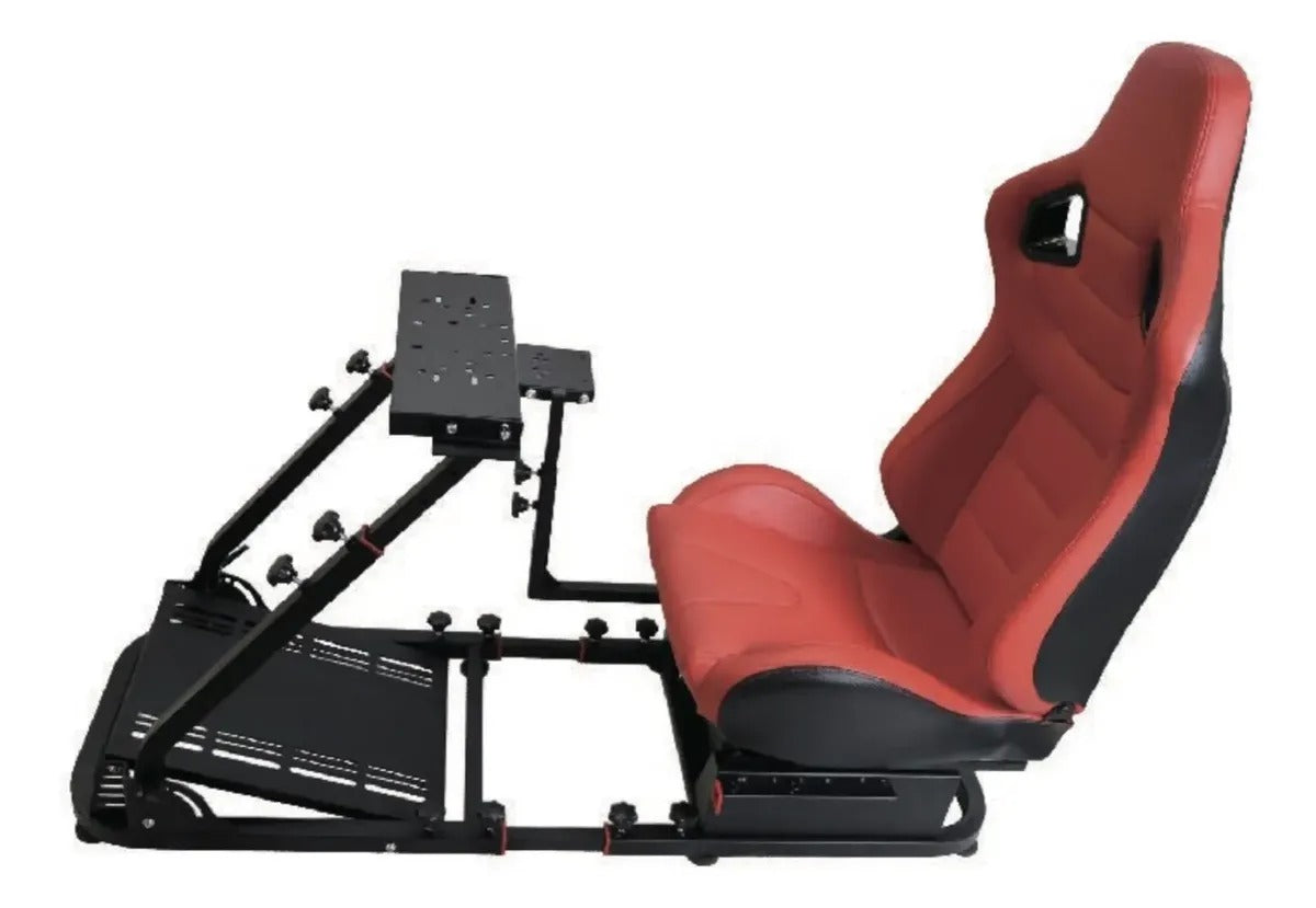 Simulador De Carreras Sport Cockpit - Estructura + Butaca Racing Reclinable