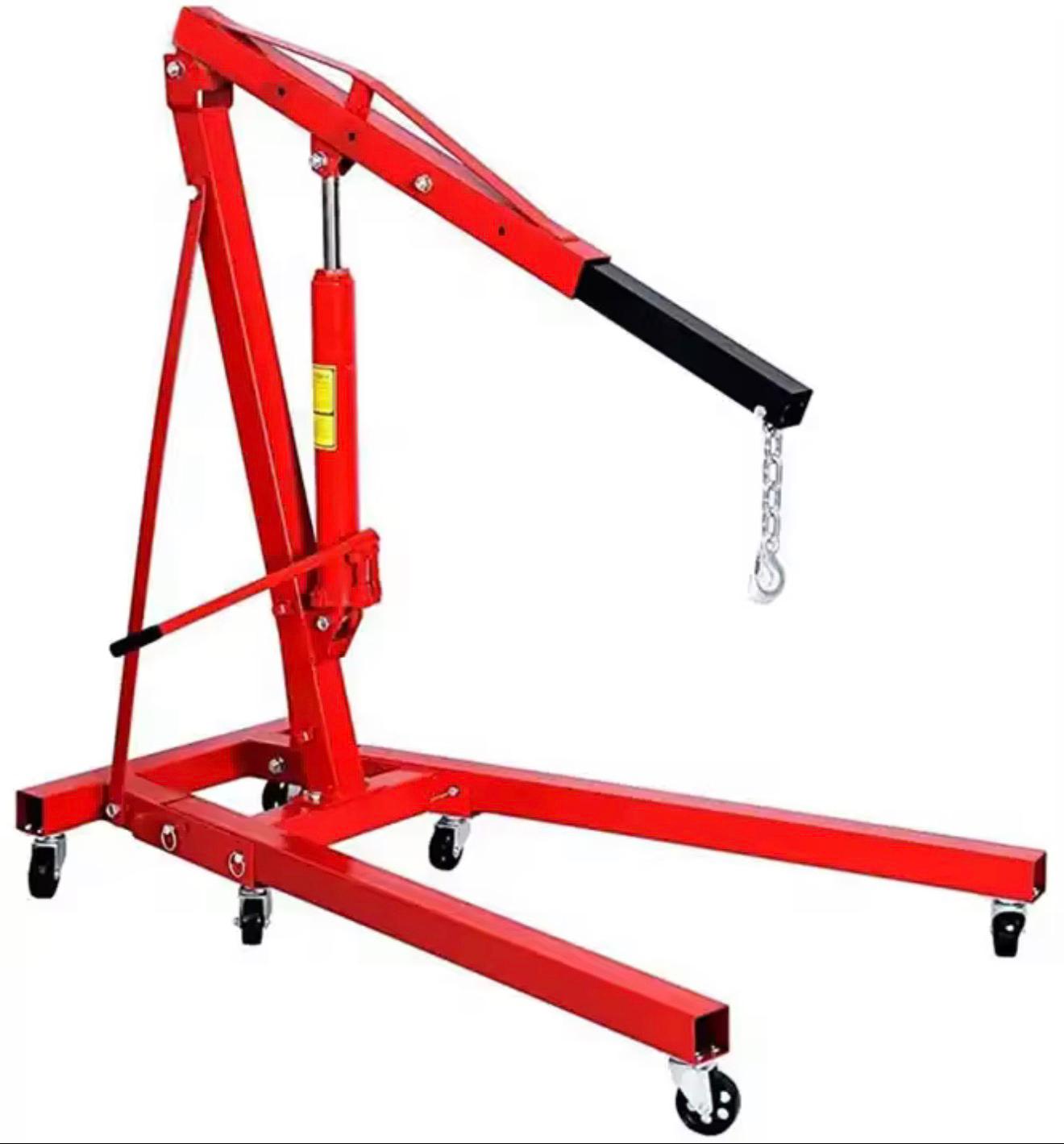 PLUMA GUINCHE HIDRÁULICO PARA MOTORES 2 TONELADAS REFORZADO